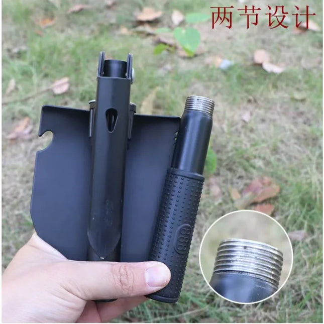 Outdoor Folding Shovel Mini Portable Camping Digging Tool with Compass Multifunctional Small Tactical Shovel for Hiking Fishing