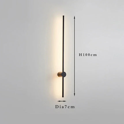 Nordic Art Design Minimalist Long Line Wall Lamps Modern Simple Living Room Home Decoration Luxury Hotel High-end Wall Light LED