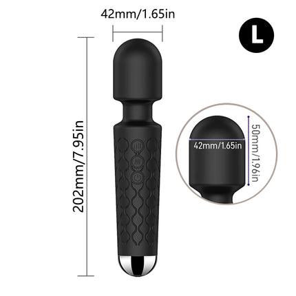 Powerful Huge Head Vibrator for Female Masturbation Orgasm AV Magic Wand Massager Nipple Clitoris Stimulator Sex Toys for Woman