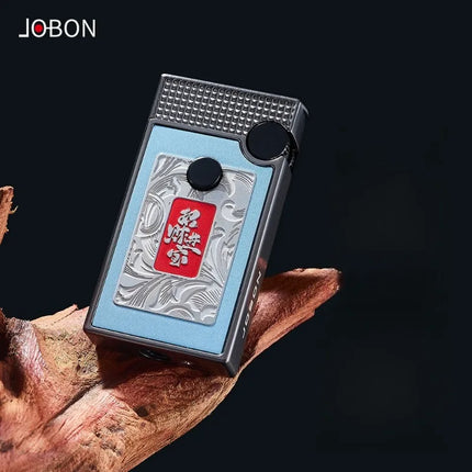 JOBON New Style Direct-jet Visible Transparent Gas Chamber Inflatable Lighter Windproof Men's Metal Cigarette Lighter Gift