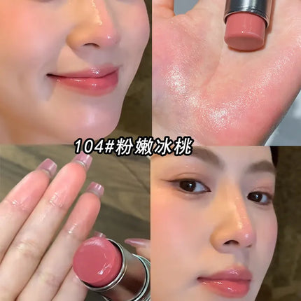 Kaxier Sheer Highlighter Stick Transparent Dewy Natural Look Brightening Pearlescent Blush Cream Contouring Stick