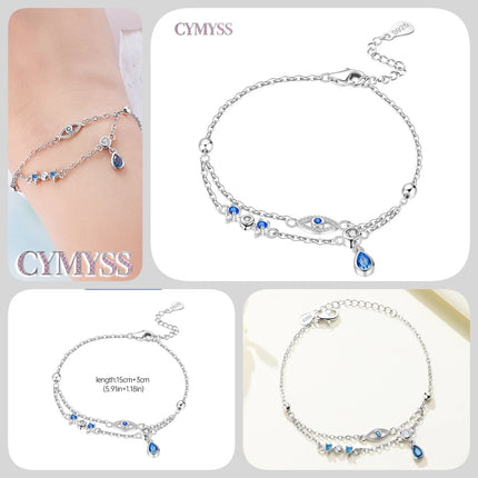 Original 925 Sterling Silver Butterfly Bracelet Zirconia Tennis Ball Women Fashion Simple Engagement Wedding Charm Jewelry Gift