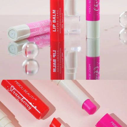 3-Color Tinted Lip Glaze Jelly Mirror Lipstick - Long-Lasting Moisturizing Waterproof Non-Stick Lip Balm Fade Lip Lines Makeup
