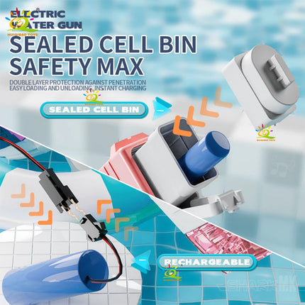 HUIQIBAOThe water gun summer water toy electric water spray gun is suitable for beaches swimming pools swimming and outdoor pa