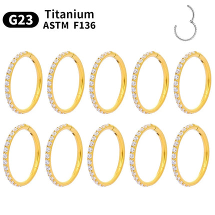 1/10PCS G23 Titanium ASTM F136 Pierced Set Hoop Nose Ring Earring Wome Jewelry Nasal Septum Cartilage Hinge Pitch Nose Ring Lip