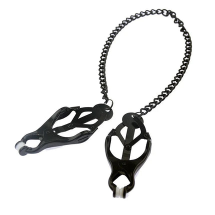 [TG823]1Pc SM Butterfly Chain Nipple Clamps,Metal Nipples Clips With Chain Extreme Grip Tip,Sex Toys For Couples,Adult Games