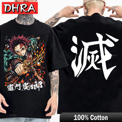 Demon Slayer T Shirt Nezuko Tshirt Women Kimetsu No Yaiba Top Tees Japanese Anime Tanjirou Kamado Tops Manga Harajuku T-shirt