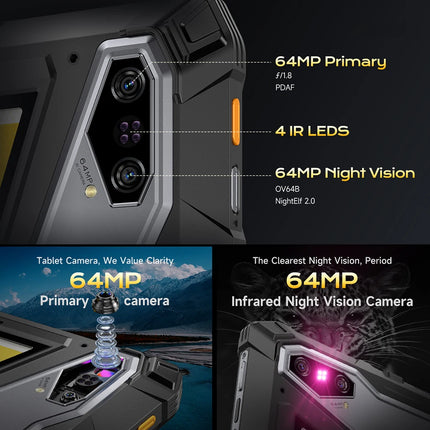 Ulefone Armor Pad 5 Ultra 5G Rugged Tablet Portable Projector 200LM 24200 mAh 120W Up to 12GB +512GB Android 15 11" FHD 64MP