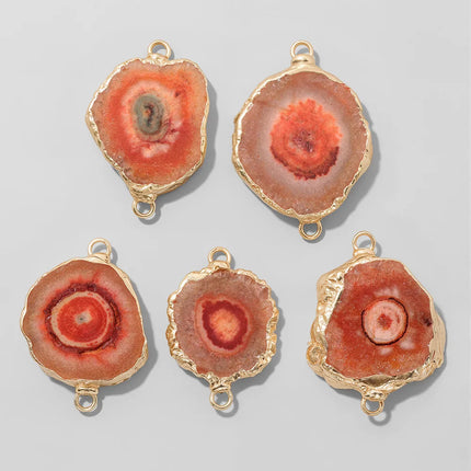 Fashion Irreguar Druzy Agat Pendant Natural Quartz Connector Charms For Jewelry Making  Necklace Bracelet Earrings DIY 2pcs/lot