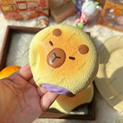 Mousse Cake Squishy Toy Slow Rising Brown Sugar Mousse Square Cake Slow Rebound Squeeze Toy Anti Stress Release Hand Relax Gift