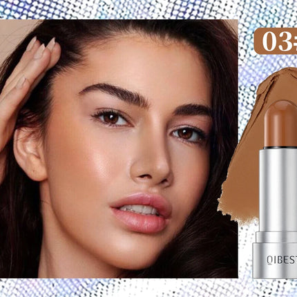 QIBEST Highlighting&Bronzer Stick Face Brightening Blusher Rouge Concealer Pen Long Lasting Highlight Contouring Blush Makeup
