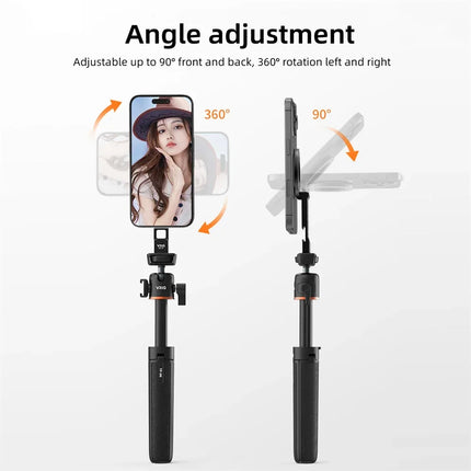 Magnetic Phone Holder Stand MagSafe Cold Shoe Tripod Mount w 1/4 Screw for iPhone Android Phone Desktop Live Streaming Vlog