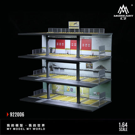 TimeMicro&MoreArt 1:64 Japanese three-storey parking building garage storage display scene - stock - fast delivery