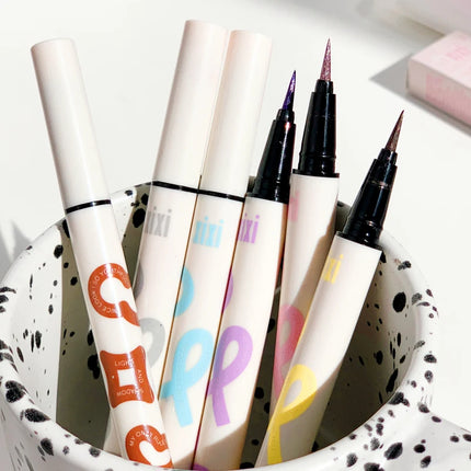 Liquid Aurora Blue Shiny Eye Liner Pen Glitter Phosphorescence Pigment Waterproof Shimmer Sparkling Eyeliners Diamond Eye Makeup