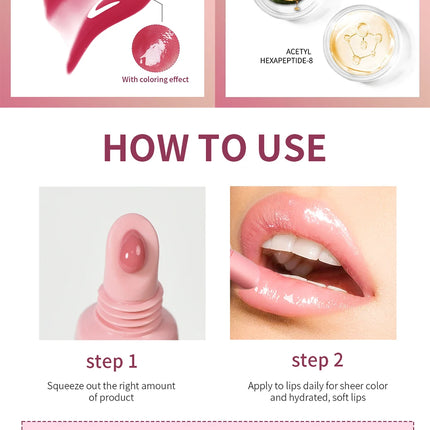 10ml Mirror Lip Glaze Moisturizes Jelly Lip Enrichment Oil Lasting Water Light Glass Lip Oil Remove Line Lip Protection Serum