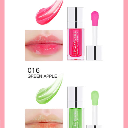 Crystal Jelly Moisturizing Lip Oil Plumping Lip Gloss Makeup Sexy Plump Lip Glow Oil Tinted Lip Plumper