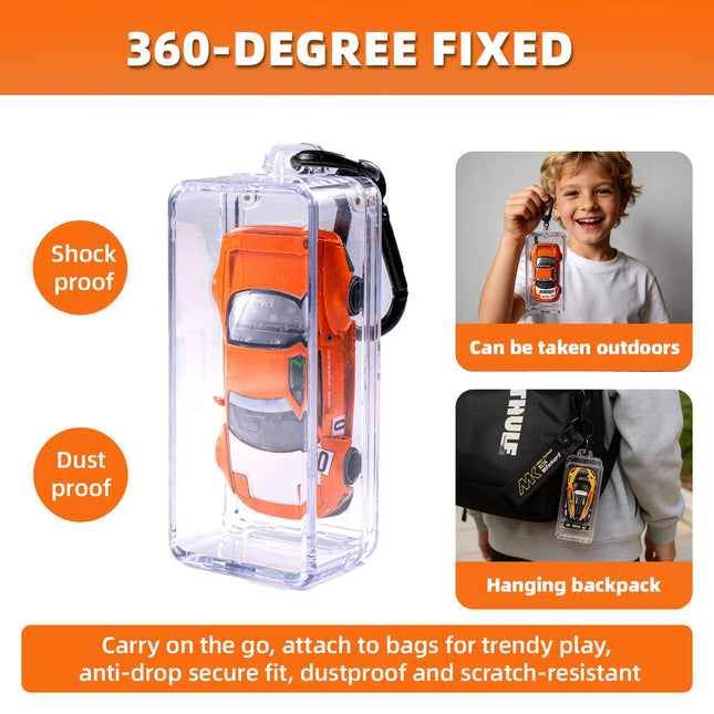 1/64 Scale Diecast Model Car Display Case  portable dust-proof storage box,hanging accessory