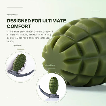 KORYM Hand Grenade-style Anal Plug Sex Adult Toys for Men and Women Pure Silicone Anal Expansion Toys Butt Plug with Protrusions