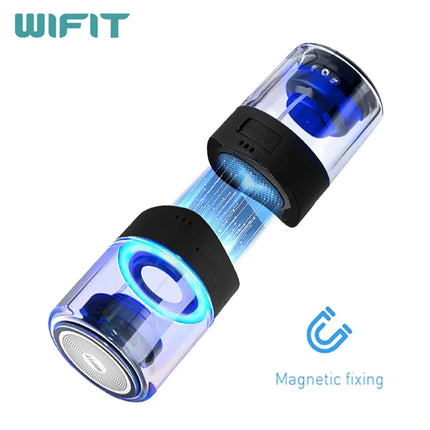 WIFIT BT Mini Speaker Wishake Variable LED light HD Sound Speaker 800MA Portable Audio 3D Surround With Magnetic fixing