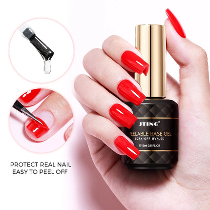 JTING 1pc 15ml New Arrive Peelable Base Coat Gel Nail Polish High Quality Long Lasting Peel off Base Gel Polish