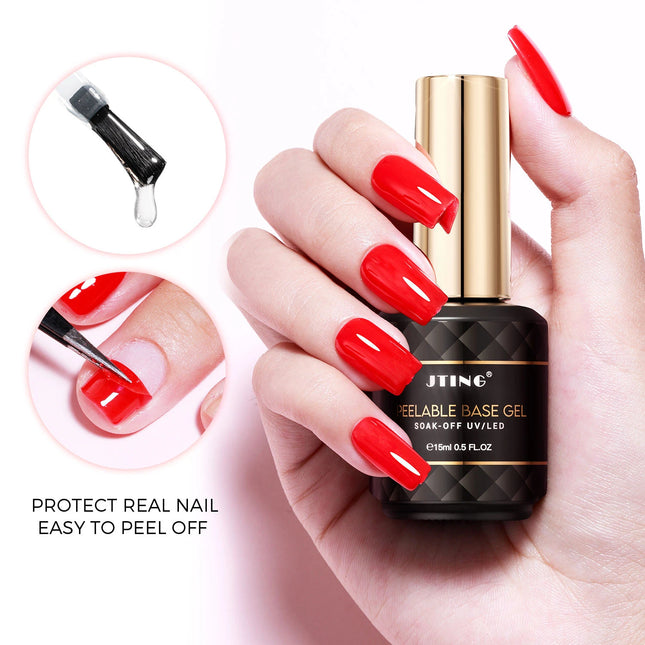 JTING 1pc 15ml New Arrive Peelable Base Coat Gel Nail Polish High Quality Long Lasting Peel off Base Gel Polish