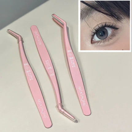 Stainless Steel Eyelash Tweezers False Eyelashes Applicator lash extenstions Removal Tweezer fake Lashes Extension makeup tools