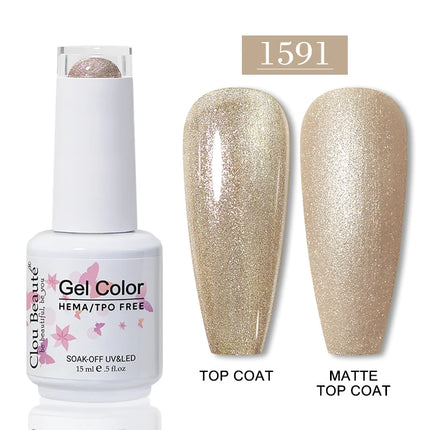 Clou Beaute 15ml HEMA TPO FREE Gel Nail Polish Vernis Semi Permanent UV Nail Art Varnish Lakiery Hybrydowe Manicure Gel Polish