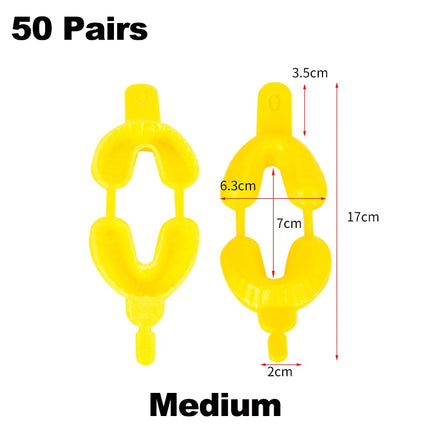50 Pairs Dental Fluoride Disposable Dual Arch Tray for Gel Foam Large/medium/small Dental Clinic Materials