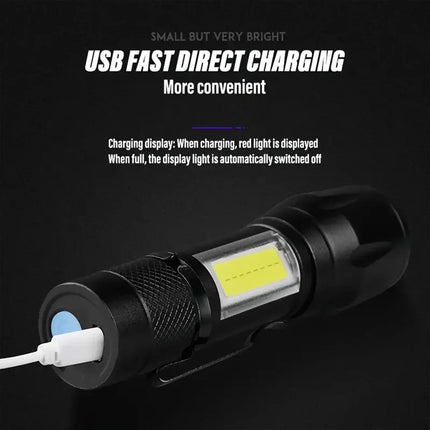High Strong Power Led Flashlights Tactical Flash Light Torch Ultra Bright Lamp USB Charging Camping Fishing Defensa Zoom Lantern