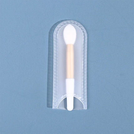 1PCS Small Makeup Brushes Lipstick Applicator Brushes With Anti-lost Cover For Lip Care Makeup Use Silicone Lip Brush