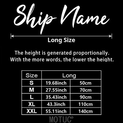 1PC Personalized Boat Sticker Customised Text Decals Waterproof Anti-UV Self Adhesive for DIY Ship Hull Side Cabin Marine Decor