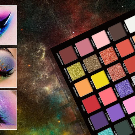 50 Color Gift Eyeshadow Tray,Professional Makeup Artist nude Warm Tone Pearlescent Matte Color for Carnival/Daily/Party