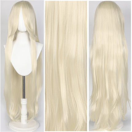 Long Straight Cosplay Wig 100CM Multiple Colors Pink Blonde Black Anime Costume Wig Universal Synthetic Cos Wig Daily Party Wig
