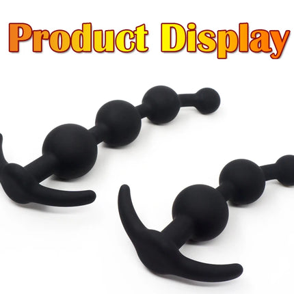 Silicone Anal Beads Pull Dilator Butt Plug Vaginal G Spot Dildo Masturbator Prostate  Massage Anus Stimulation Trainer Sex Toys