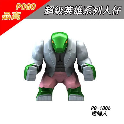 Building blocks, Marvel superheroes, assembled dolls, Spider Man, Iron Man, Venom, Shark, Deadpool, DIY gifts, children's toys