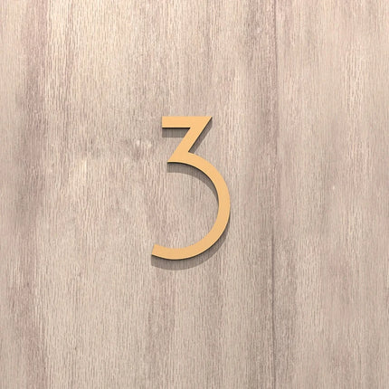 On The Door Extra Apartment Floating Exterior House Hotel Building 3D Digits Number Art Nordic Home Decor Wall Sticker Acrylic