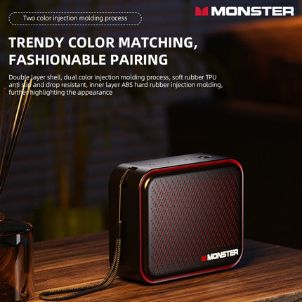 Monster DS01 Outdoor Portable Wireless Speaker BT V6.0 IP67 Waterproof 1500mAh High Fidelity Mini Subwoofer Customized Acoustics