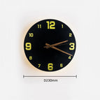 Black Digital Clock / D230mm / LED 10W|Cool Neutral Warm