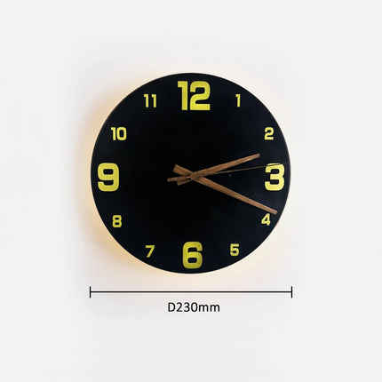 Modern Creative Clock Living Room Wabi Sabi Wall Lamp Nordic Simple Yellow Travertine Restaurant Corridor Circular Sconce Light