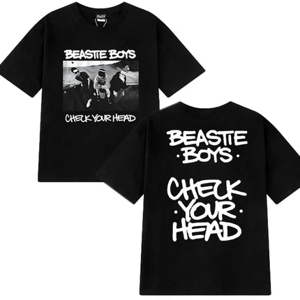 Hip Hop Groups Beastie Boys Check Your Head Album print T shirt Unisex vintage Summer short sleeve T-shirts Men Women Cotton Top