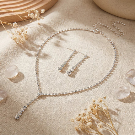 Luxury Bridal Pearl Jewelry Sets for Women Silver Color Crystal Leaf Necklace Earrings Wedding Prom Party Accessories 2026 Trend
