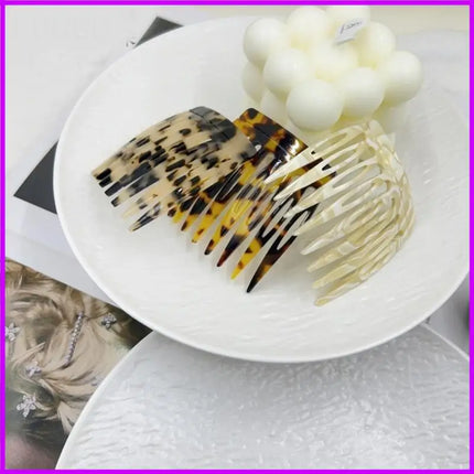 1PC French Hair Side Combs for Women Girls Acetate Hair Accesories Secure and Elegant Hold Hair Clip Hairpieces