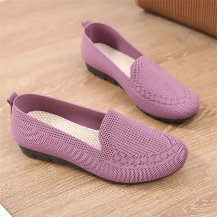 Casual Shoes Women's Summer Mesh Breathable Flat Shoes Ladies Comfort Light Sneaker Socks Women Slip on Loafers Zapatillas Muje