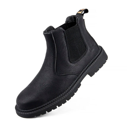 Water Proof Safety Work Shoes For Men Steel Head Leather Boots Male Footwear Indestructible Construction Work Shoes Brown