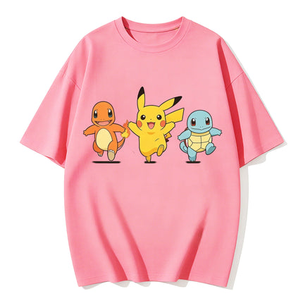 2026 Pokemon T-shirt Pure Cotton Casual T-shirt Round Neck T-shirt Short Sleeve Clothing Summer Sports Casual Short Sleeve Top