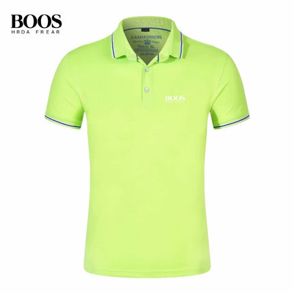 New men's high-quality short sleeved polo shirt, summer fashion, casual, breathable, sweat absorbing, cool and versatile top
