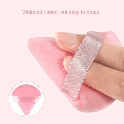 Velvet Cosmetic Powder Pufff Makeup Sponge Puff Dry Use Triangle Makeup Puff Women Soft Smooth Beauty Washable Face Makeup Tools