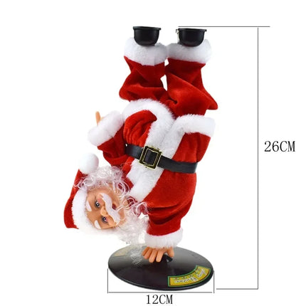 Single Handed Inverted Rotation Santa Claus Music Street Dance Santa Claus Toy Stunt Electric Christmas Toys Christmas Gift