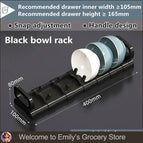 Black bowl rack