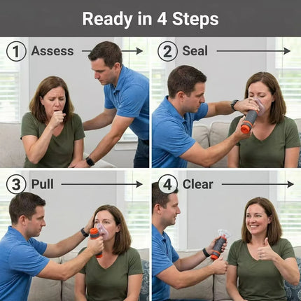 Heimlich anti choking device throat negative pressure suction device household portable automatic first aid anti asphyxia device